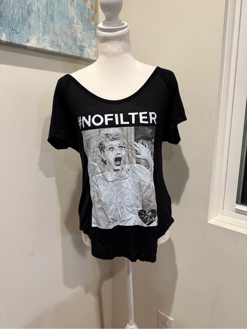 Recycled Karma Black #NOFILTER Lucile Ball Graphic Tee Size M